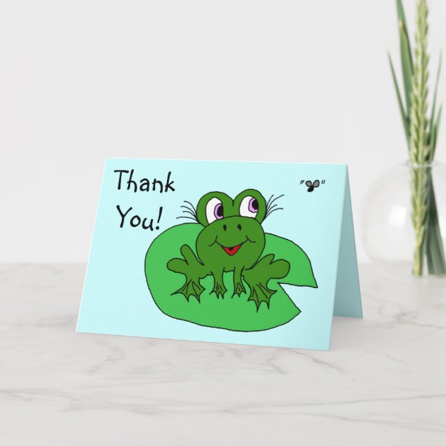 Hungrige Frosch-Gallonen-Karte Dankeskarte (Vorderseite)
