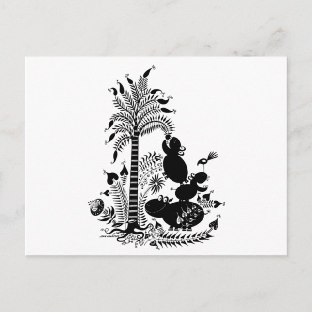 Hungrige Hungrige Nilpferde Postkarte (Vorderseite)