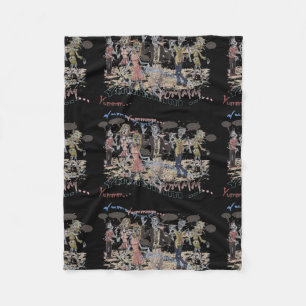 Hungrige Zombies Fleecedecke