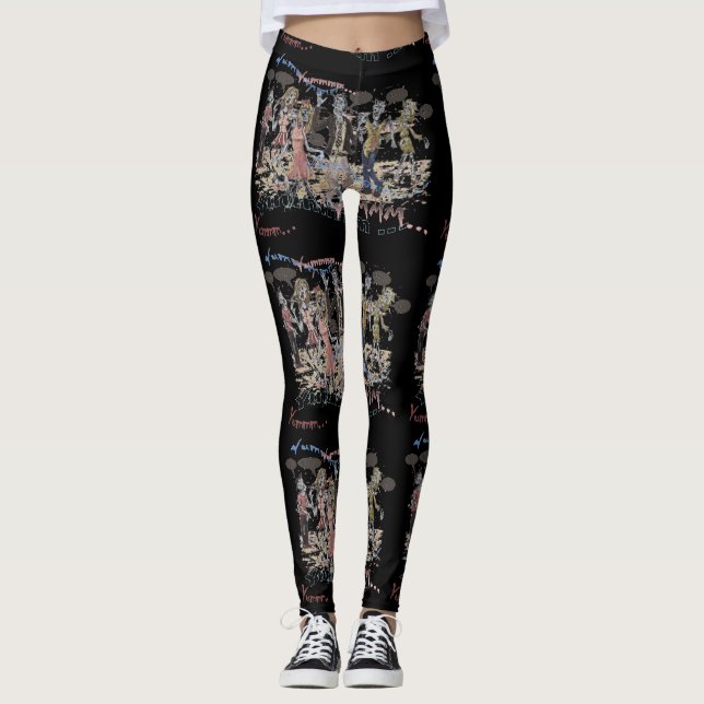 Hungrige Zombies Leggings (Vorderseite)