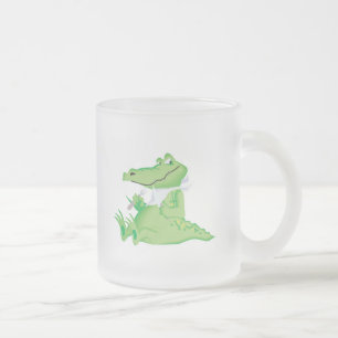 hungriger Alligator Mattglastasse