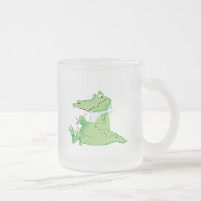 hungriger Alligator Mattglastasse (Rechts)