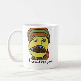 Hungriger Cartoon der lustigen WEIRDOS Kaffeetasse