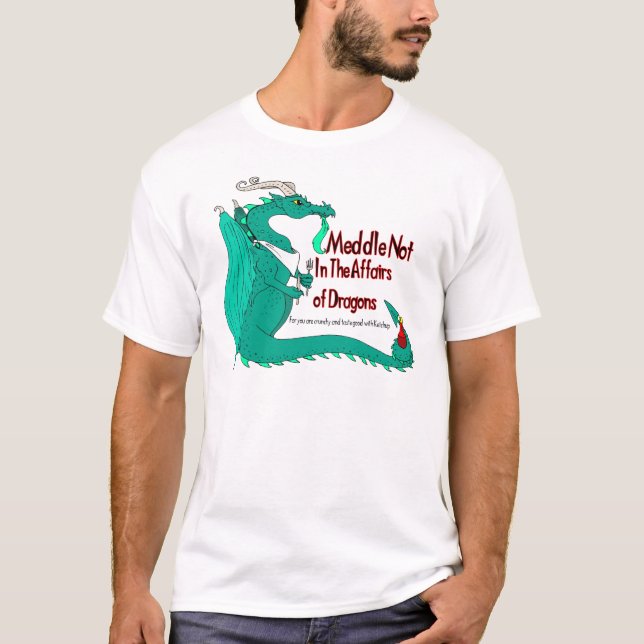 Hungriger Drache T-Shirt (Vorderseite)