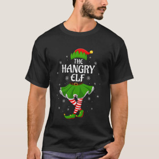 Hungriger Elf Weihnachten Familie Mädchen Frauen E T-Shirt