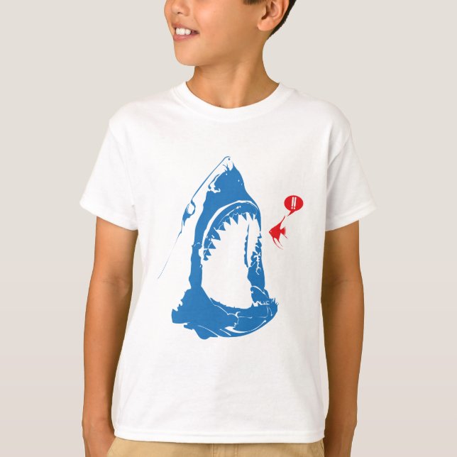 Hungriger Haifisch T-Shirt (Vorderseite)