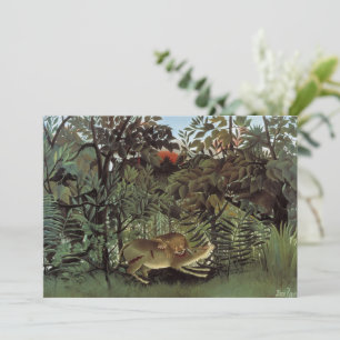 Hungriger Löwe von Henri Rousseau, Vintage Wildtie