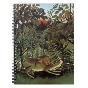 Hungriger Löwe von Henri Rousseau, Vintage-Wildtie Notizblock