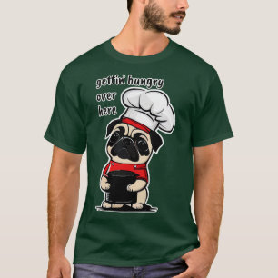 Hungriger Mops mit einer Futterschale T-Shirt