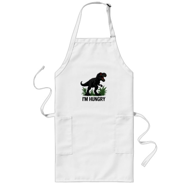 Hungriger T-Rex Lange Schürze (Vorne)