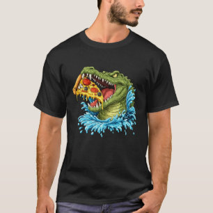 Hungriges Alligator-Pizza-Liebhaber-Geschenk - Lus T-Shirt