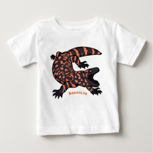 Hungriges Goldmonster-Eidechsen-Cartoon Baby T-shirt
