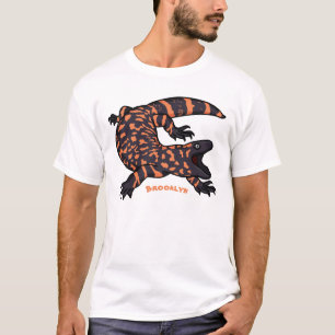 Hungriges Goldmonster-Eidechsen-Cartoon T-Shirt