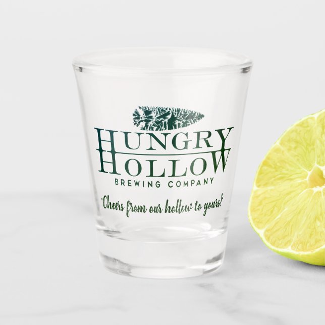 Hungriges Hollow Shot Glass Schnapsglas (Vorderseite)