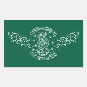 hungriges Motiv Rechteckiger Aufkleber