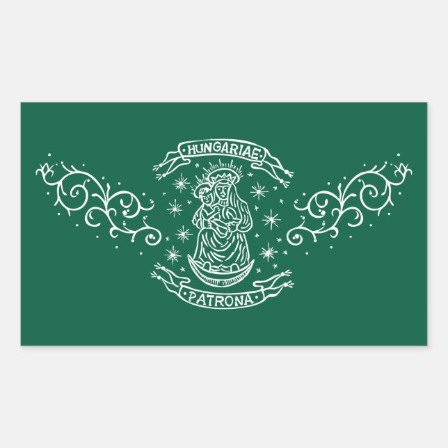 hungriges Motiv Rechteckiger Aufkleber (Vorderseite)