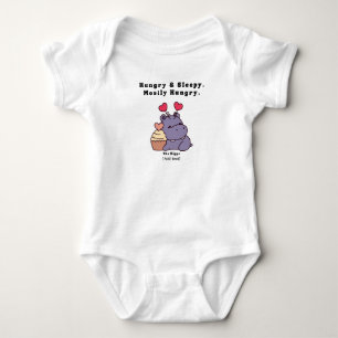 Hungriges & schlafendes Nilpferd - Süßes meist hun Baby Strampler