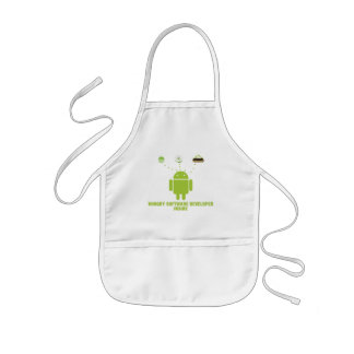 Hungriges Softwareentwickler-Innere (android) Kinderschürze