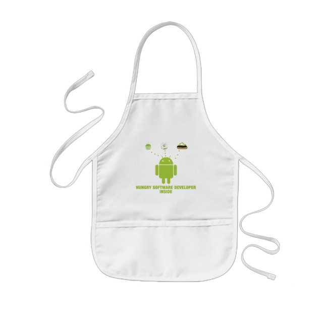 Hungriges Softwareentwickler-Innere (android) Kinderschürze (Vorne)