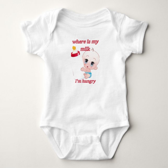 Hungry Baby Bodysuit. Strampler (Vorderseite)