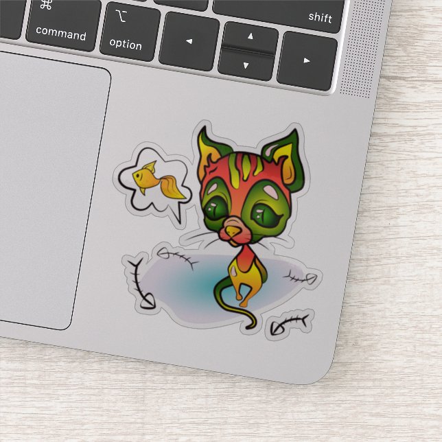 Hungry Cat Aufkleber (Detail)