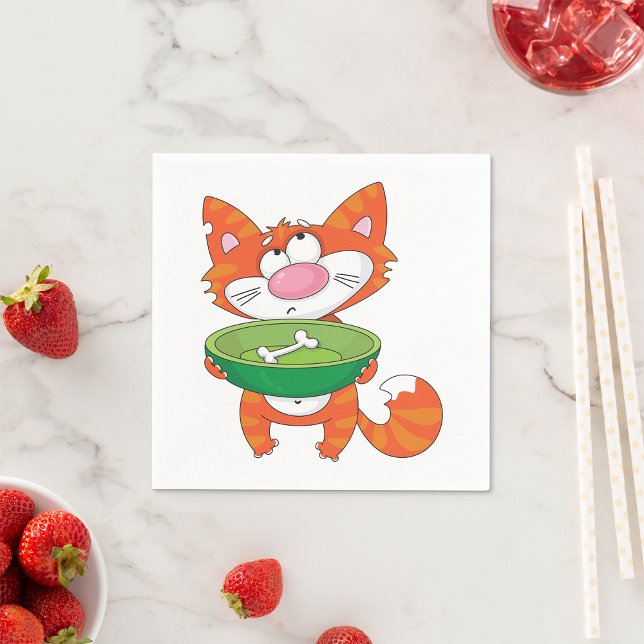 Hungry Cat Paper Napkins Serviette (Von Creator hochgeladen)