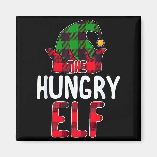 Hungry Elf Matching Family Group Christmas Party P Magnet (Vorne)