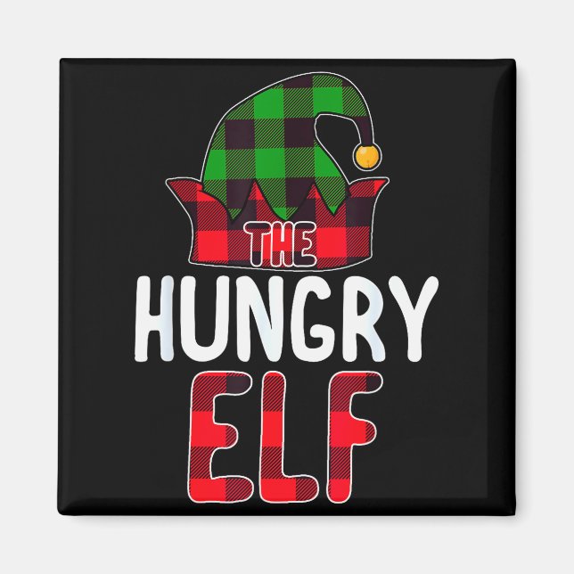 Hungry Elf Matching Family Group Christmas Party P Magnet (Vorne)