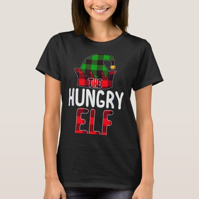 Hungry Elf Matching Family Group Christmas Party P T-Shirt (Vorderseite)