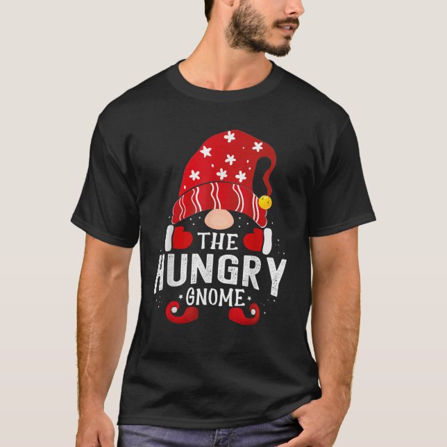 Hungry Gnome Matching Christmas PJS For Family  T-Shirt (Vorderseite)