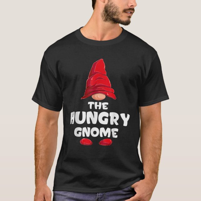 Hungry Gnome Matching Family Group Christmas Party T-Shirt (Vorderseite)