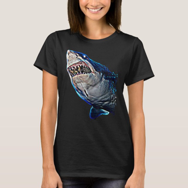 Hungry Great White Shark Tee For Daddy's, Kids & L (Vorderseite)
