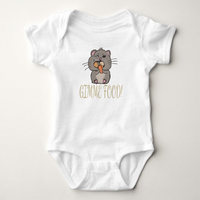 Hungry hamster baby strampler (Vorderseite)