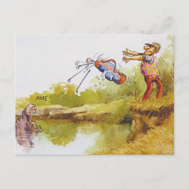 Hungry Hippo Postkarte (Vorderseite)