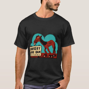 Hungry Horse Dam Montana Vintage Reise Dekorativer T-Shirt