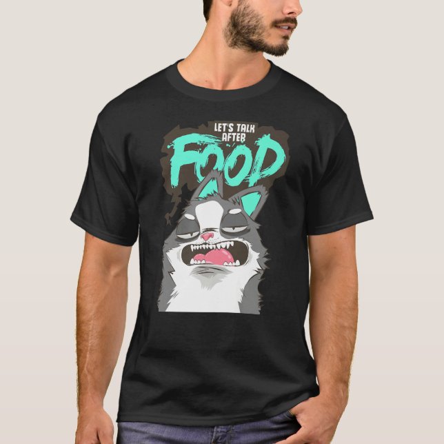 Hungry Lazy Ignorant Cat T-Shirt (Vorderseite)