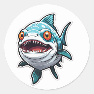 Hungry Piranha Sticker - Ein ängstlicher Raubtier