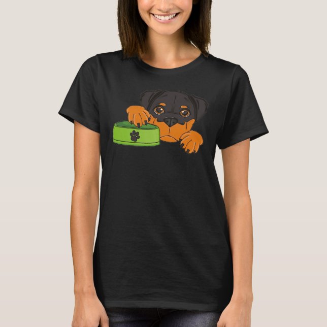 Hungry Rottweiler T-Shirt (Vorderseite)