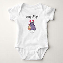 Hungry & Sleepy Hippo - Cute Mostly Hungry Baby Qu Baby Strampler