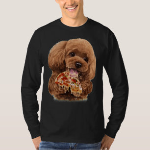 Hunguspielzeug Poodle Welpe Pizza Niedlicher Hund T-Shirt