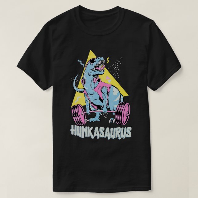 Hunkasaurus rex Dinosaur Funny Gym Workout T-Shirt (Design vorne)