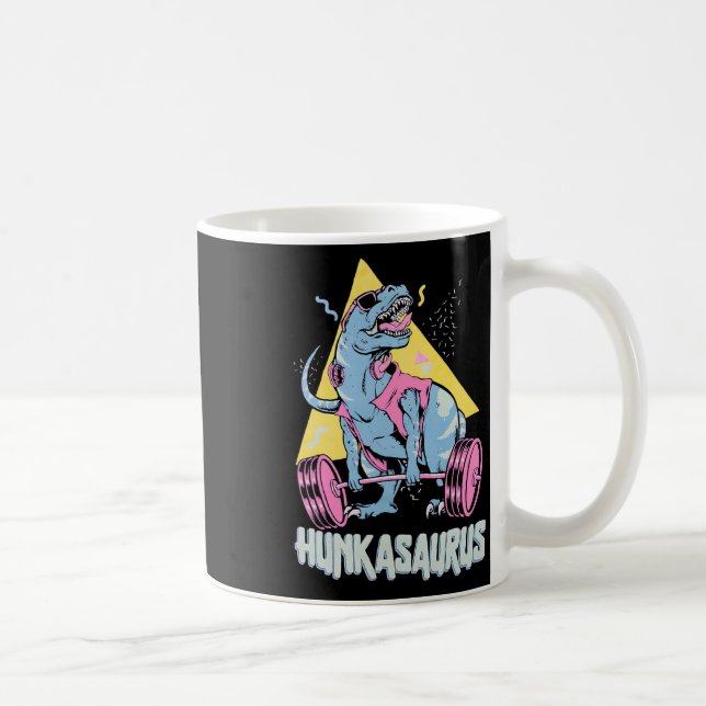 Hunkasaurus T Rex Dinosaur Lustiges Fitnessstudio  Kaffeetasse (Rechts)