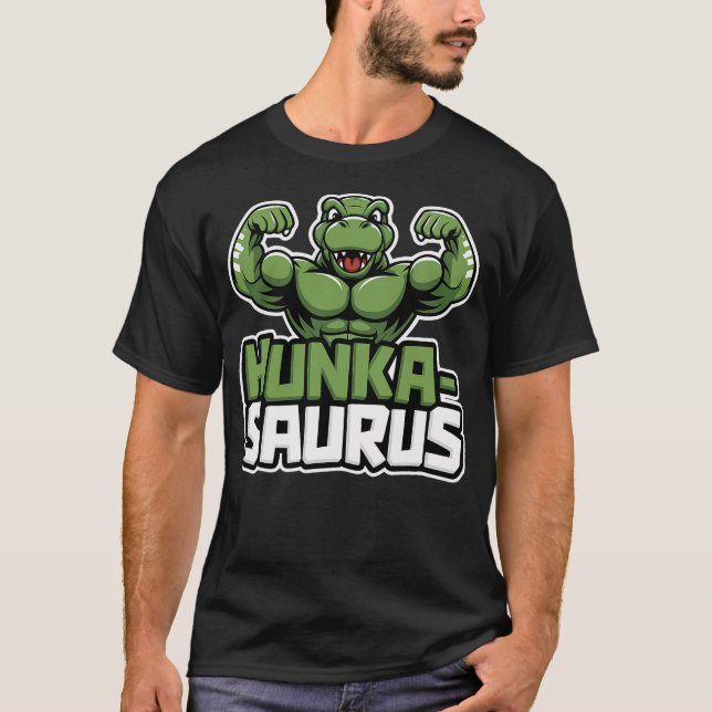 Hunkasaurus T-Rex Dinosaur T-Shirt (Vorderseite)