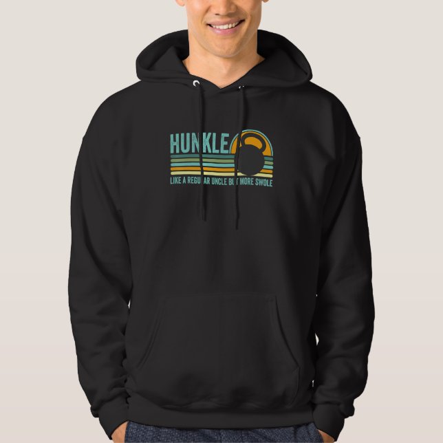 Hunkle Uncle Hunky Onkel Body Builder Swole Meme Hoodie (Vorderseite)