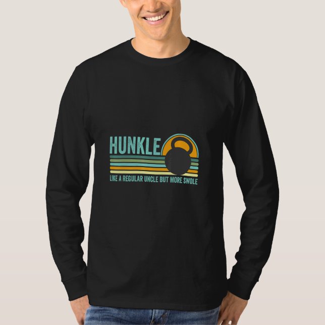 Hunkle Uncle Hunky Onkel Body Builder Swole Meme T-Shirt (Vorderseite)