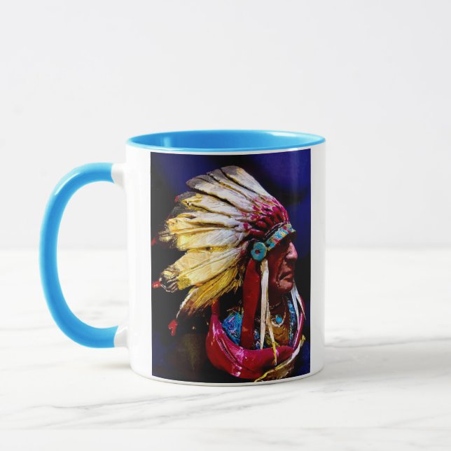 "Hunkpapa" Chief original art Tasse (Links)