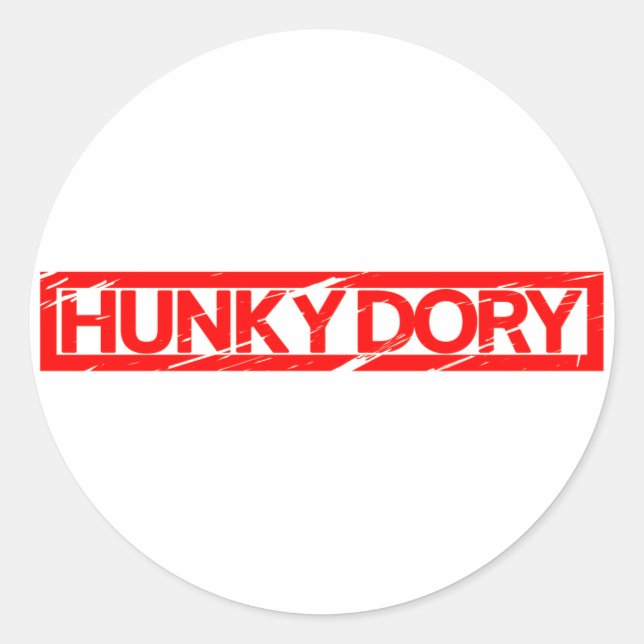 Hunky Dory Briefmarke Runder Aufkleber (Vorderseite)
