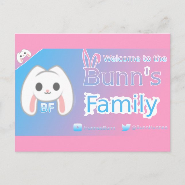 HunneBunn Postcard Postkarte (Vorderseite)