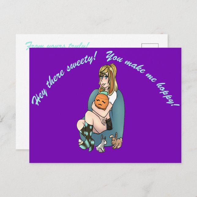 HunneeBunn Postcard Postkarte (Vorne/Hinten)