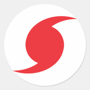 Hunnicane-Symbol Runder Aufkleber